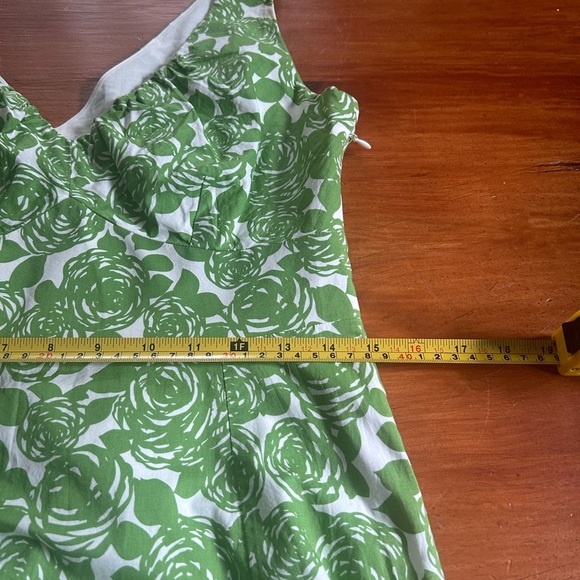 Boden Floral Sheath Dress Green White 10R Preppy Summer Business Casual Classic - Picture 6 of 12
